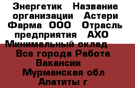 Энергетик › Название организации ­ Астери-Фарма, ООО › Отрасль предприятия ­ АХО › Минимальный оклад ­ 1 - Все города Работа » Вакансии   . Мурманская обл.,Апатиты г.